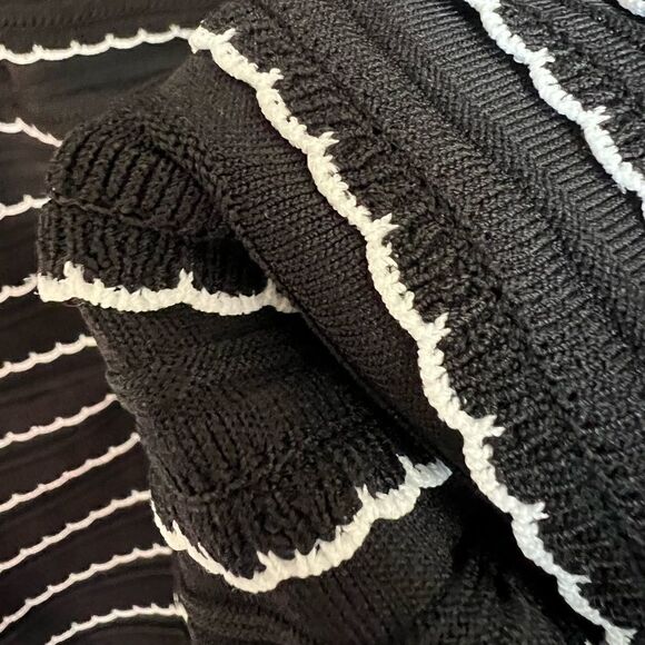 Michael Kors Scalloped-Stripe Sweater Dress - Picture 11 of 14